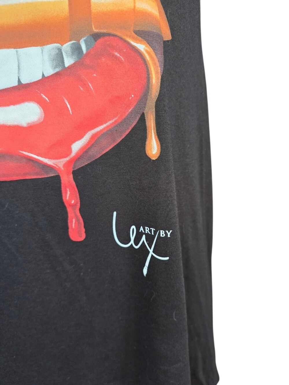 Bite Me Alexa Jacobs Black Graphic Racerback Tank Top 2XL - Picture 5 of 8